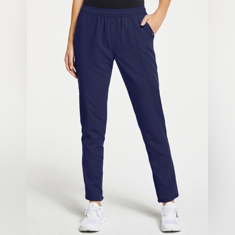 Jaanuu slim fit moto scrub pants navy